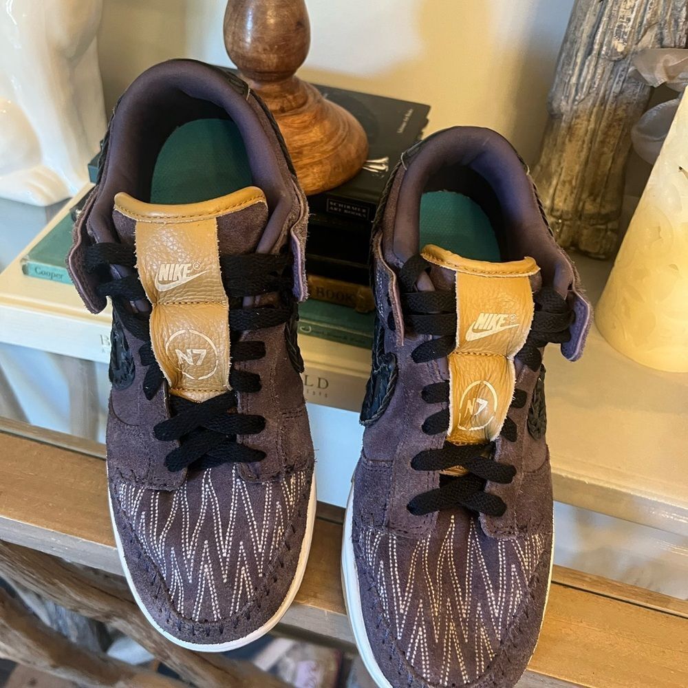 Nike‎ N7 2021 Dark Raisin/Off Noir/Wheat Black and Tan Sneakers